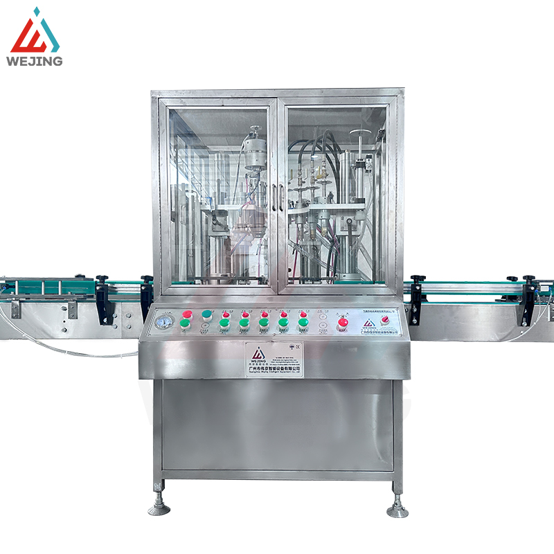 Aerosol-Gas-Filling-Machine Aerosol-Gas-Abfüllmaschine
