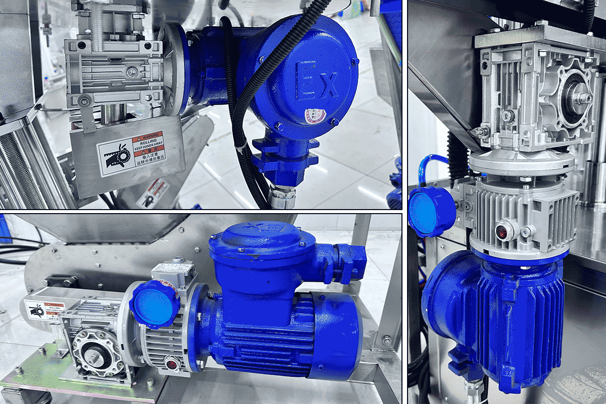 Motor f&uuml;r Aerosol-Verschlie&szlig;maschine