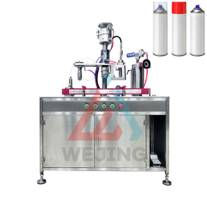 Automatische Lufterfrischer-Füll- und Verschließmaschine. Sprüh-Aerosoldosen-Fülllinie. Aerosol-Füllmaschine