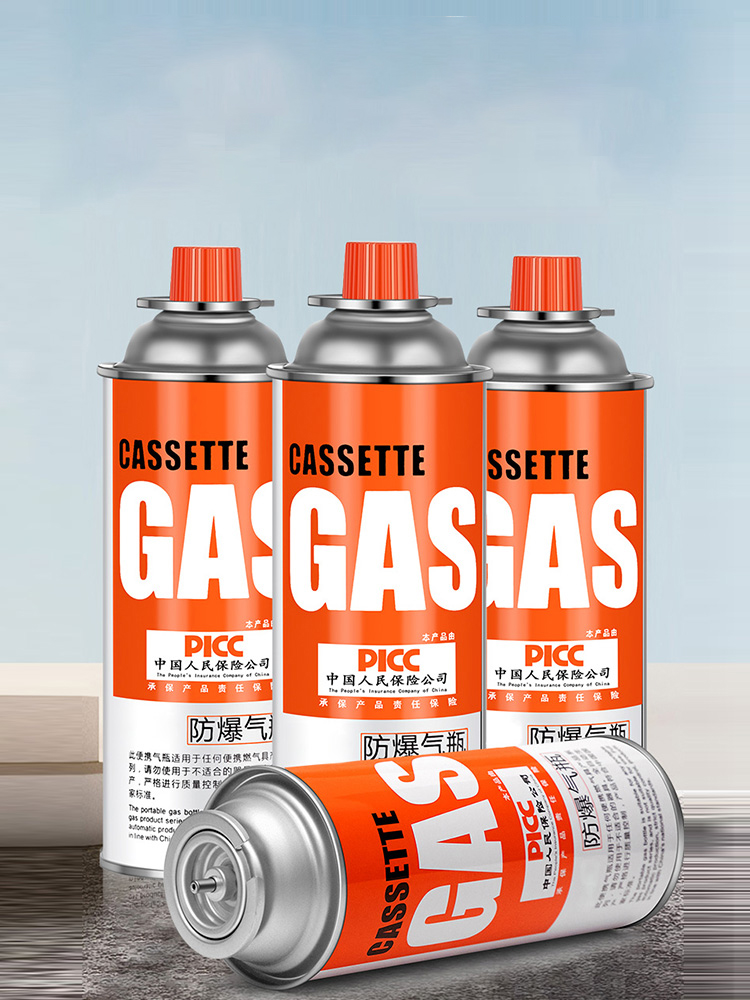 Explosionsgesch&uuml;tzte Gasflasche aus Kartuschengasf&uuml;llmaschine