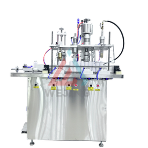 4-in-1 halbautomatische Aerosol-Abfüllmaschine. Aerosol-Sprühdosen-Abfüllmaschine