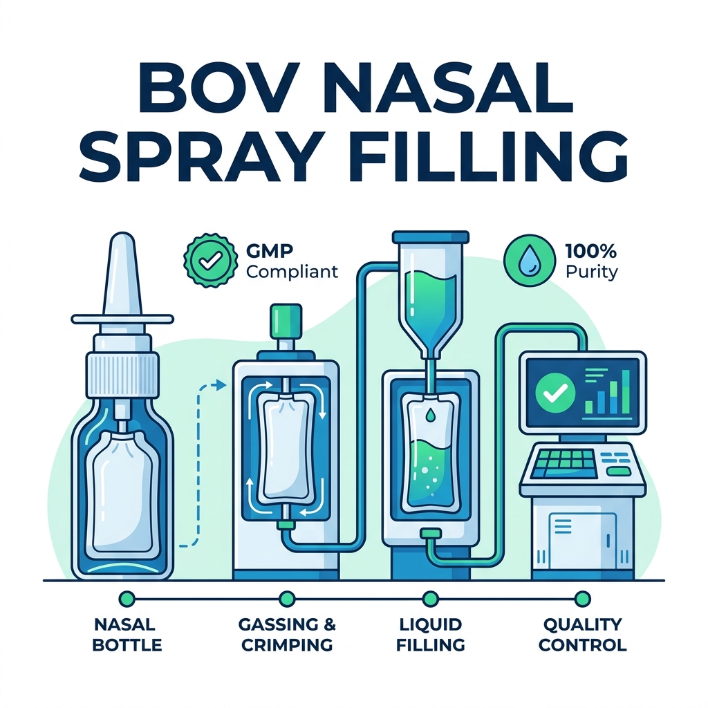 Beutel-auf-Ventil-Abfüllmaschine für Nasenspray